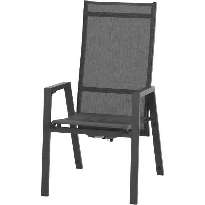 SIENA GARDEN Savona Dining Move Sessel matt anthrazit / silber-schwarz